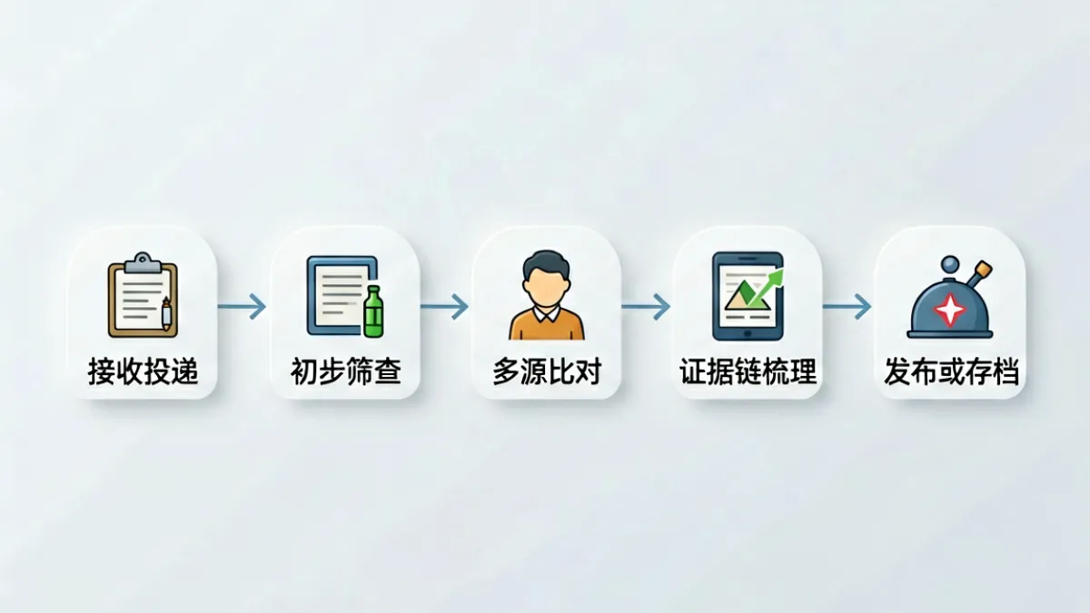 黑料社区内容核查流程图解，展示从原始料件接收到多源比对再到发布审核的完整步骤