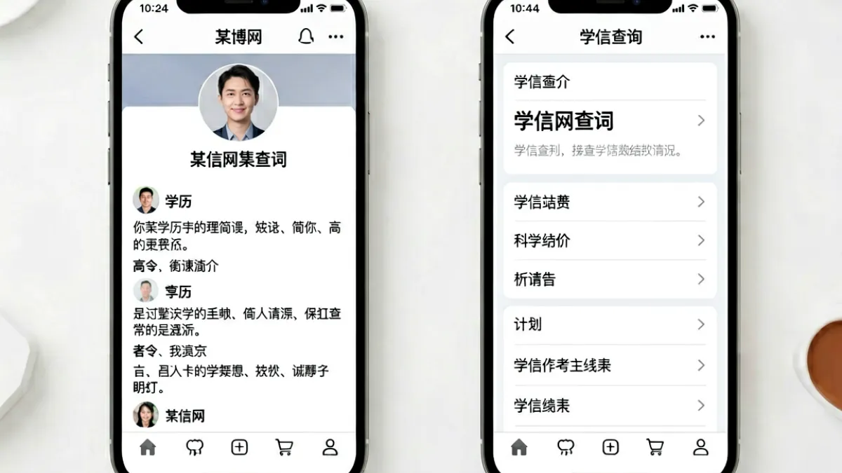 黑料社区内某知识博主学历造假事件的相关爆料截图与学籍查询结果对比图