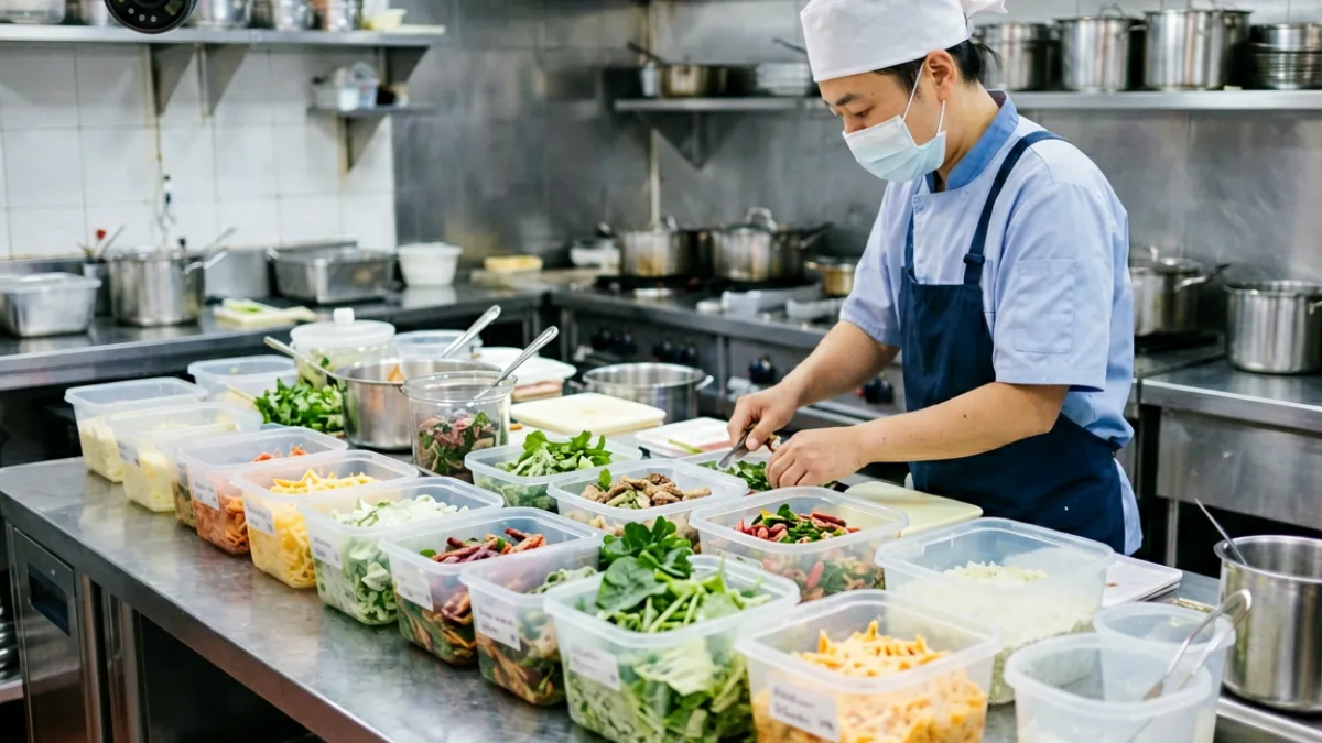 黑料社区第三名爆料事件配图，餐饮后厨场景中食材存放状况的示意性画面